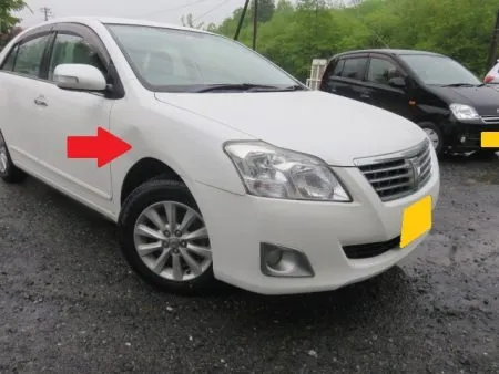 一関市よりキズ・凹みの板金修理事例(トヨタ・コロナ プレミオ)