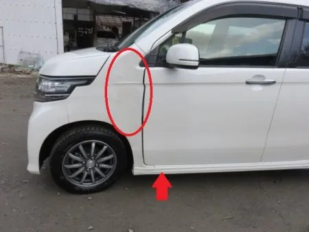 一関市よりキズ・へこみの板金修理事例(ホンダ・Ｎワゴン)