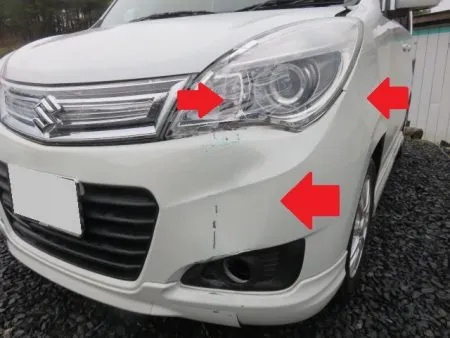 一関市よりキズ・へこみの板金修理事例(スズキ・ソリオ)