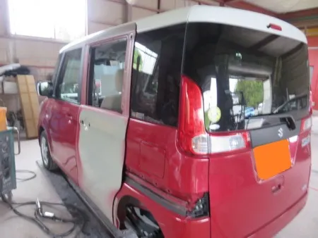 「傷・へこみ・板金修理事例(一関市からスズキ・スぺーシアの板金修理のご依頼です。)」